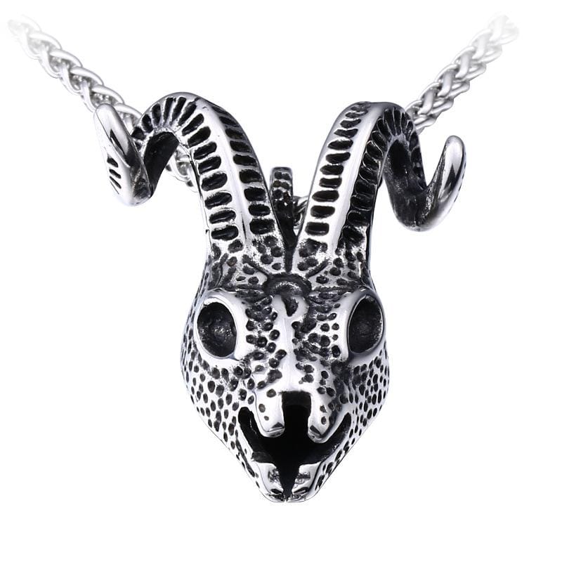 Men's Gothic Punk Antelope Skull Necklace