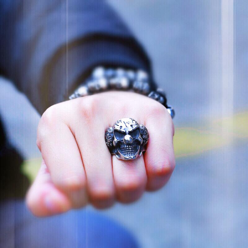 Men's Gothic Punk Clown Ring