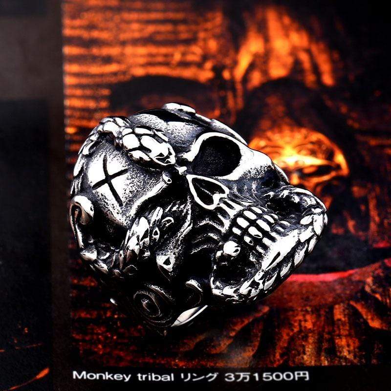 Men's Gothic Punk Skull Ring