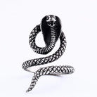 Men's Gothic Snake Open Ring