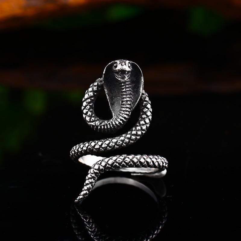 Men's Gothic Snake Open Ring