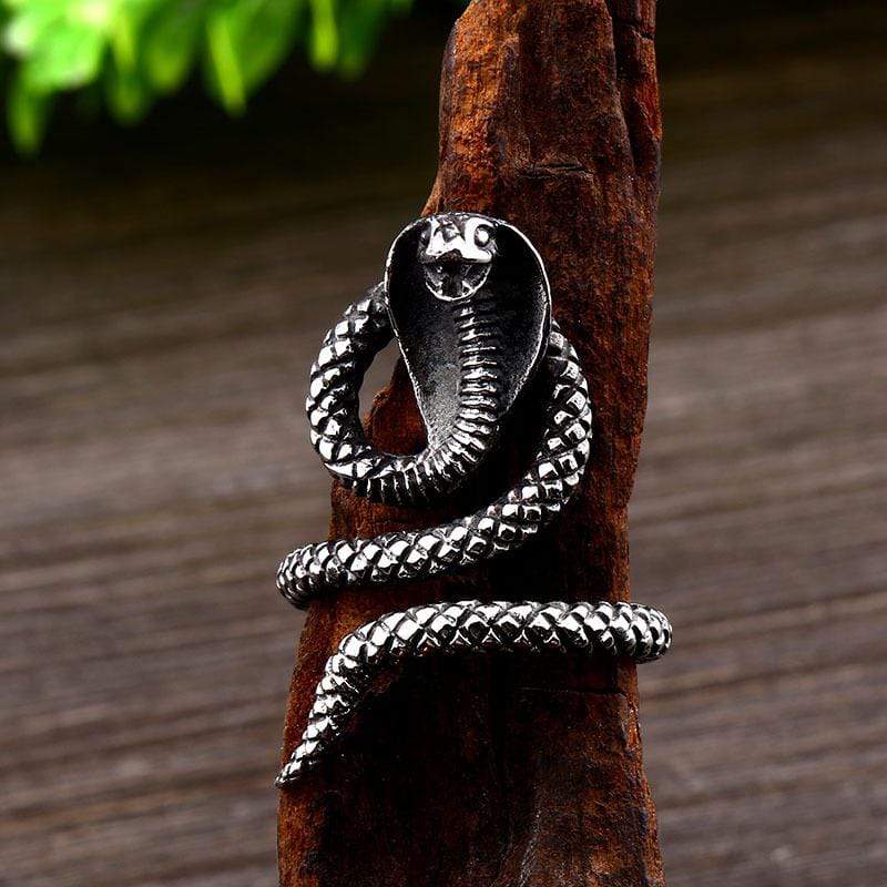 Men's Gothic Snake Open Ring