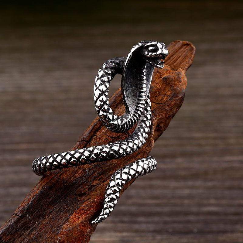 Men's Gothic Snake Open Ring