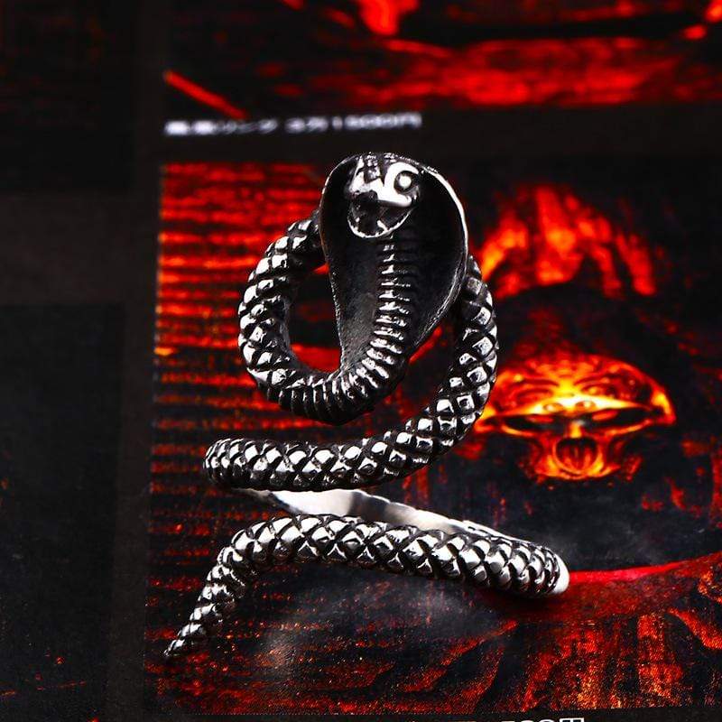 Men's Gothic Snake Open Ring