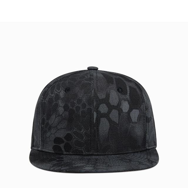 Men's Hip Hop Geometric Printed Black Cap