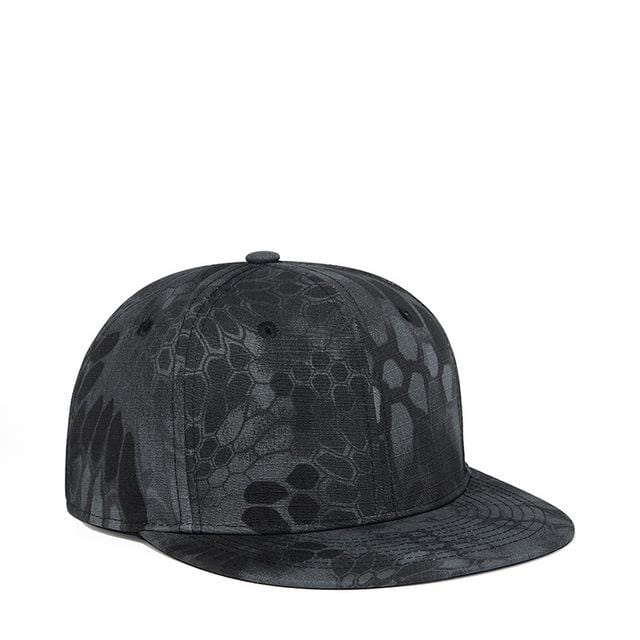 Men's Hip Hop Geometric Printed Black Cap