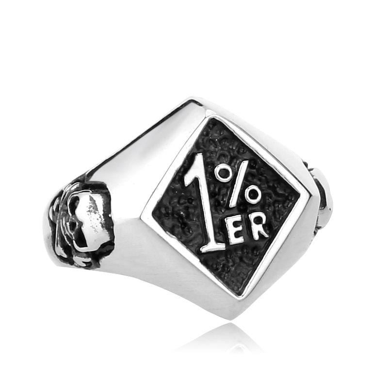 Men's Punk 1% Club Skull Rings