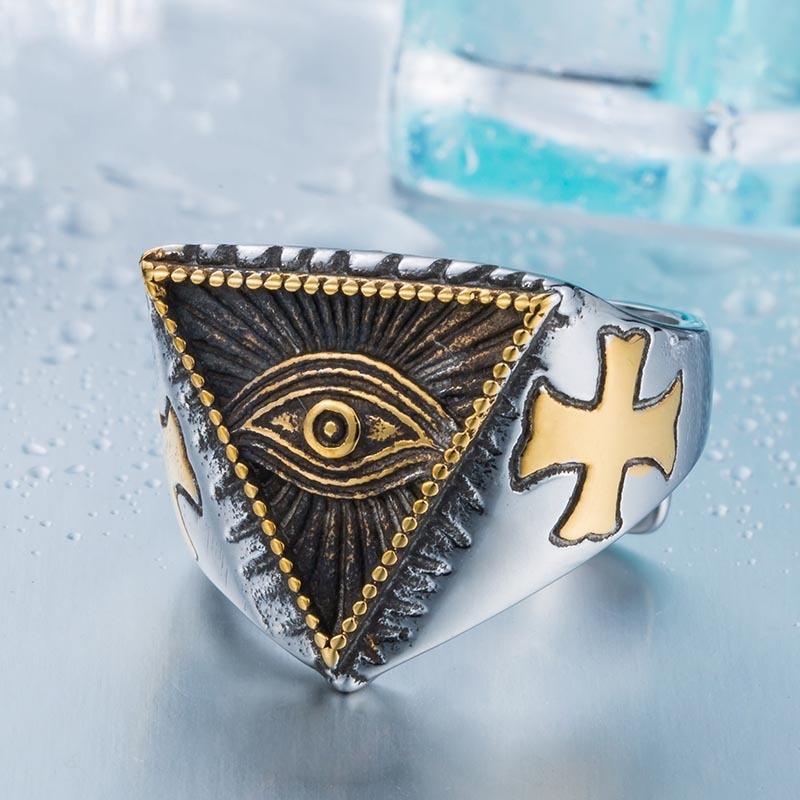 Men's Punk All Seeing Eye Rings