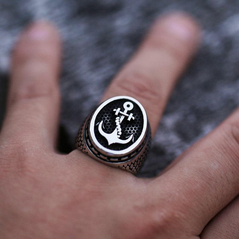 Men's Punk Anchor Ring