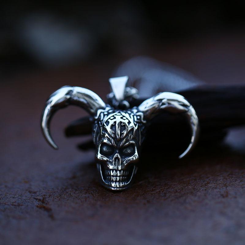 Men's Punk Antelope Skull Necklace
