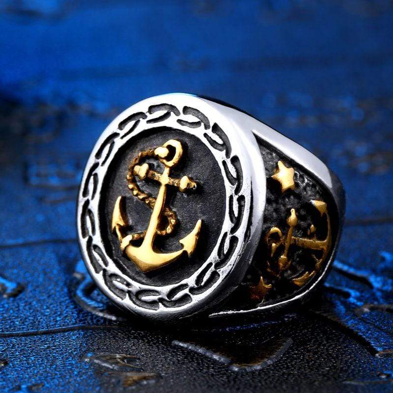 Men's Punk Boat Anchor Rings