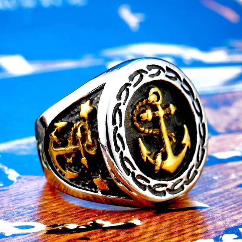 Men's Punk Boat Anchor Rings