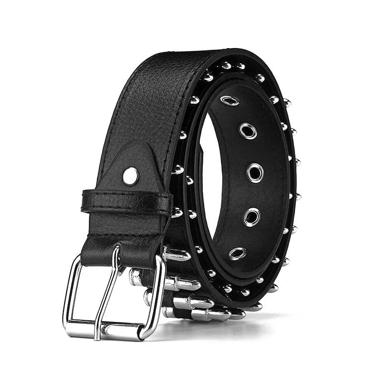 Kobine Men's Punk Bullets Faux Leather Belt