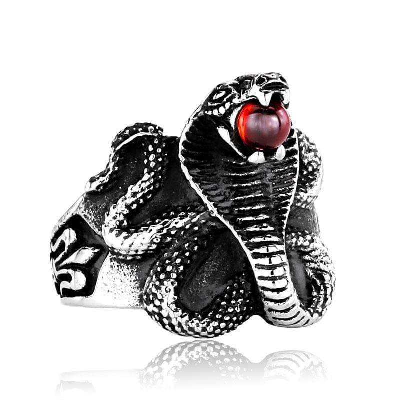 Men's Punk Cobra Bead Rings