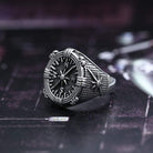 Men's Punk Compass Ring