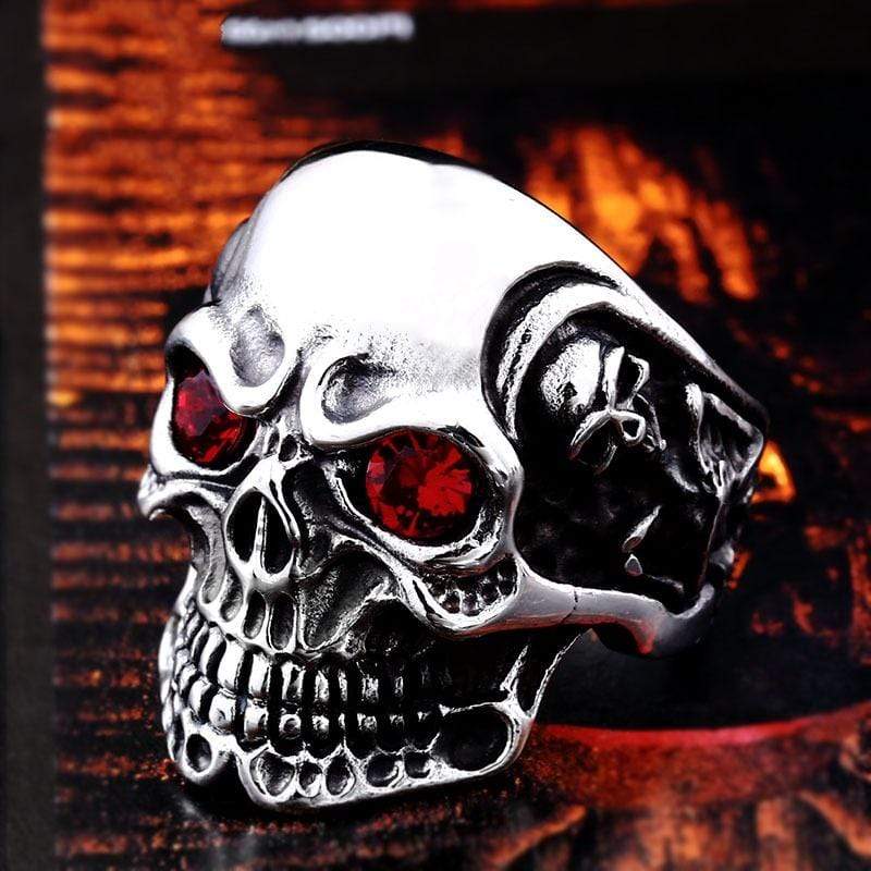 Men's Punk Contrast Color Eyes Skulls