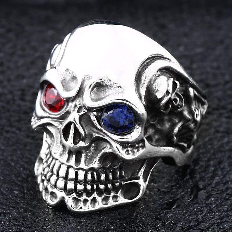 Men's Punk Contrast Color Eyes Skulls