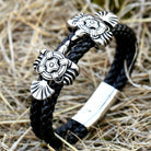 Kobine Men's Punk Crow Carved Bracelet