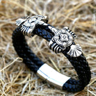Kobine Men's Punk Crow Carved Bracelet