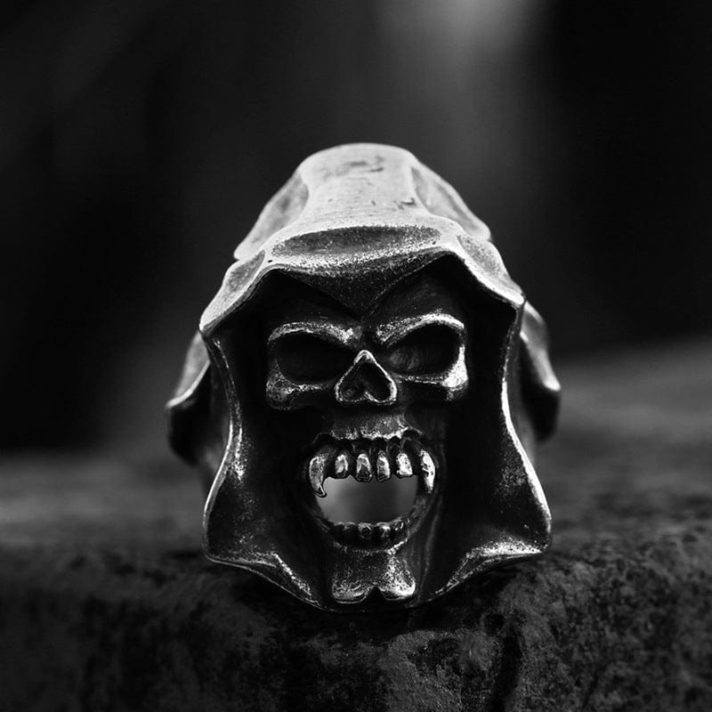 Kobine Men's Punk Death Skull Ring