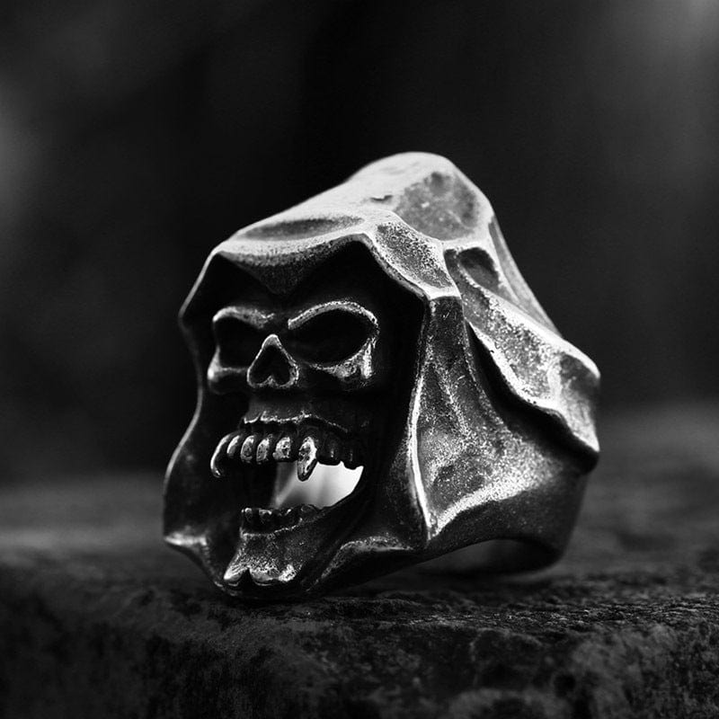 Kobine Men's Punk Death Skull Ring