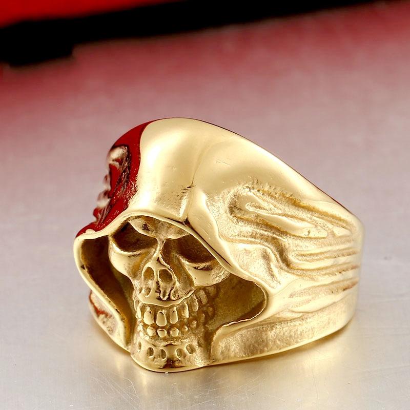 Men's Punk Death Skull Rings