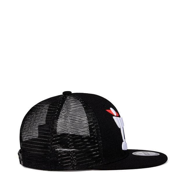 Men's Punk Devil's Teeth Embroidered Mesh Cap