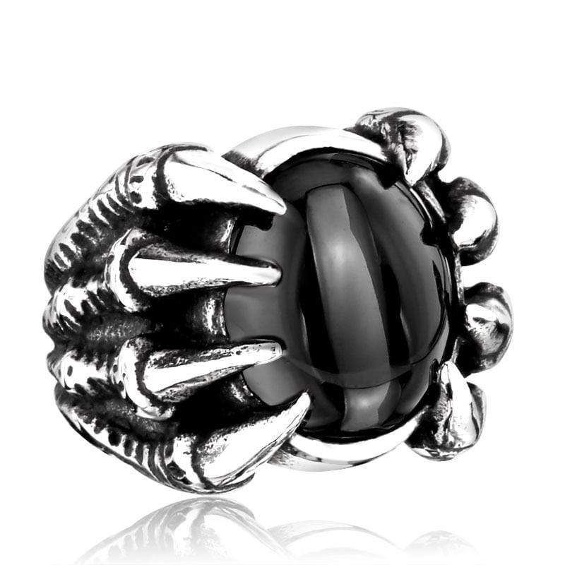 Men's Punk Dragon Claw Bead Rings