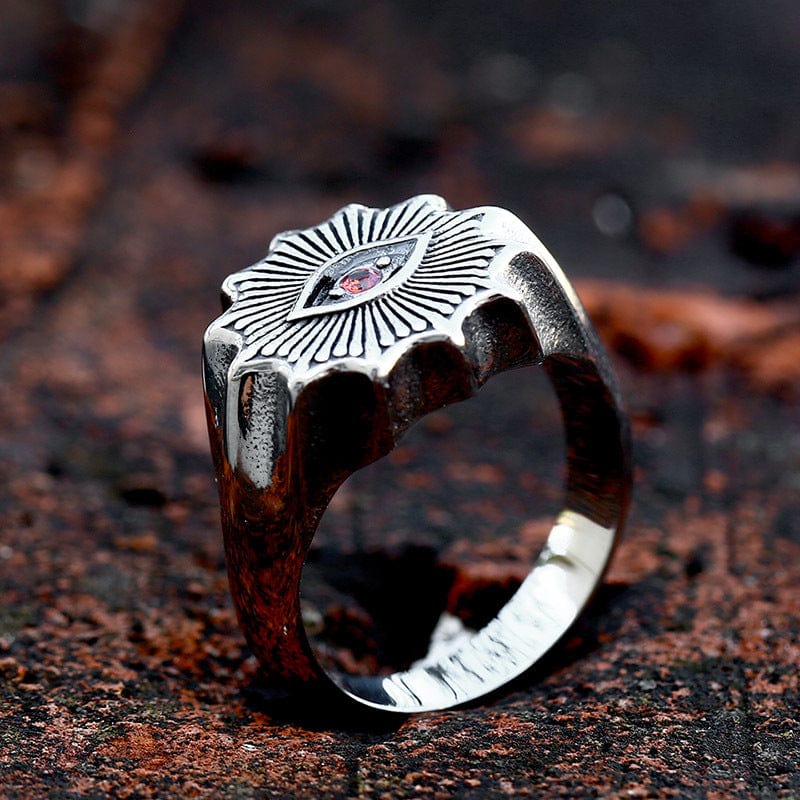 Kobine Men's Punk Evil Eyes Ring