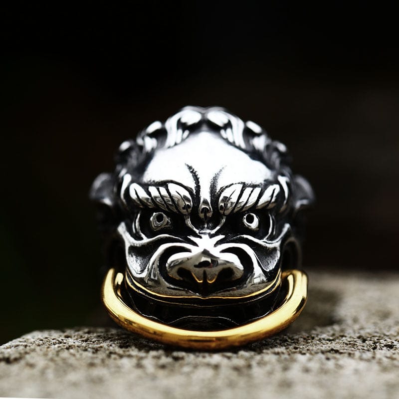 Kobine Men's Punk Gatekeeper Beast Ring