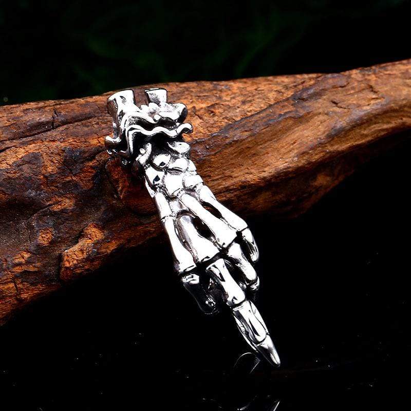 Men's Punk Hand Bone Necklace