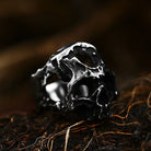 Kobine Men's Punk Hollow Skull Ring
