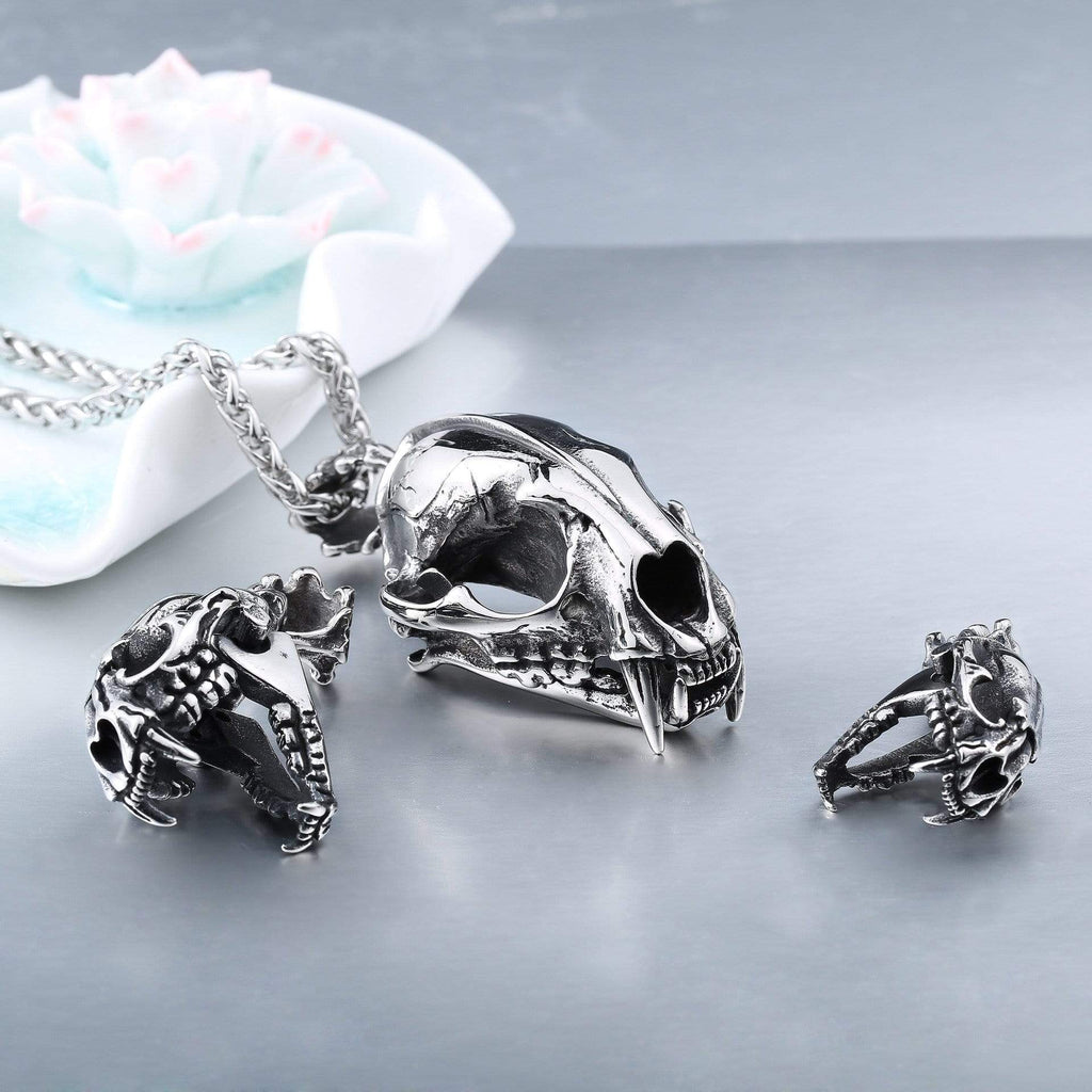 Men's Punk Ice Age Smilodon Necklaces