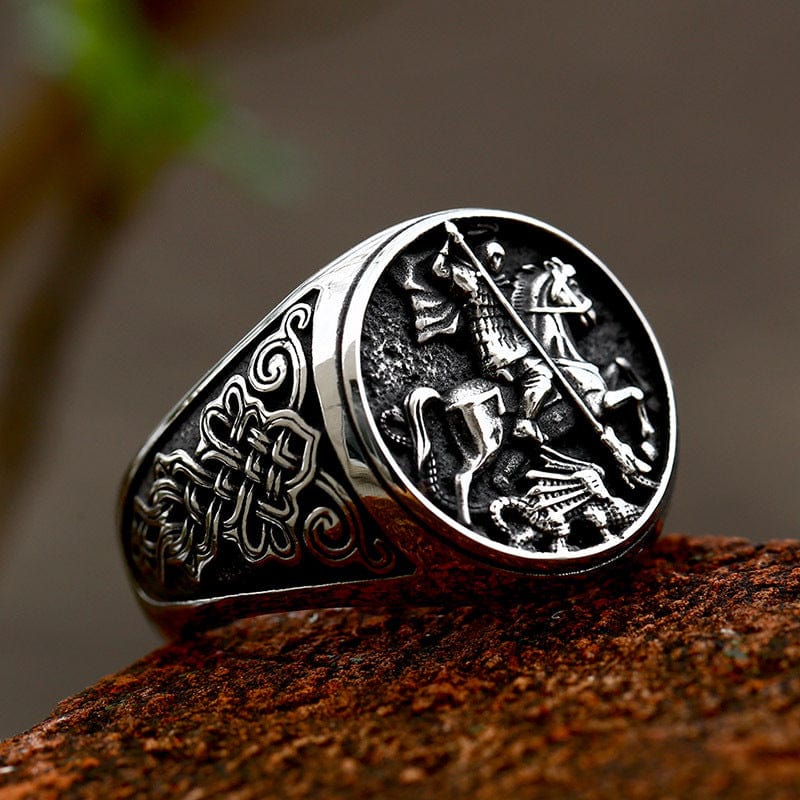 Kobine Men's Punk Knight Ring