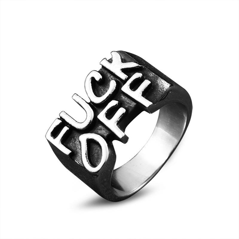 Men's Punk Letter Ring