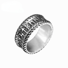 Men's Punk Letter Weave Ring