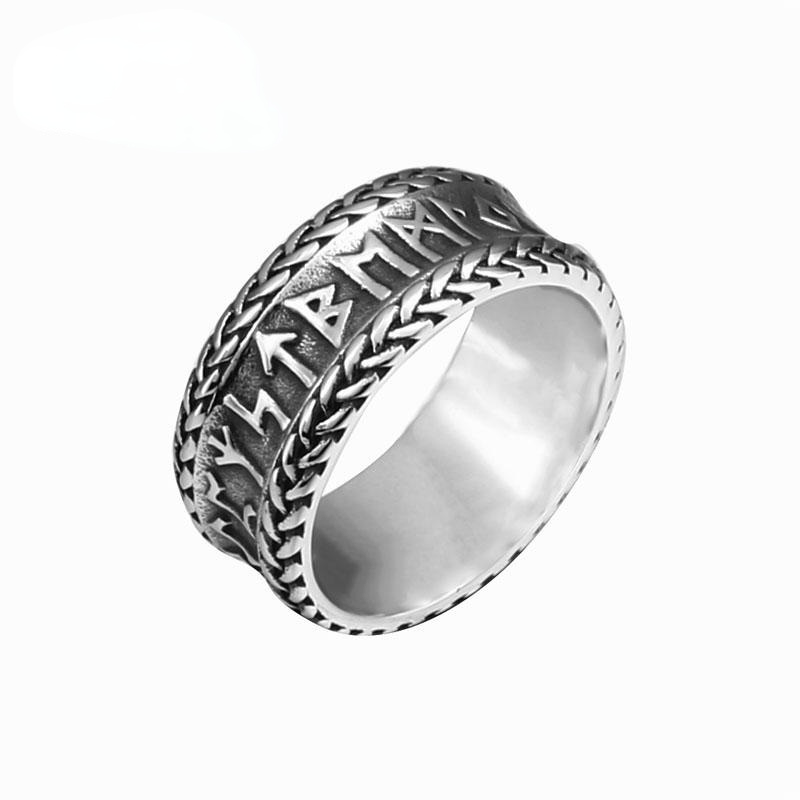 Men's Punk Letter Weave Ring