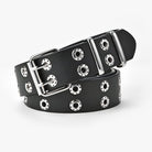 Kobine Men's Punk Metal Circle Belt