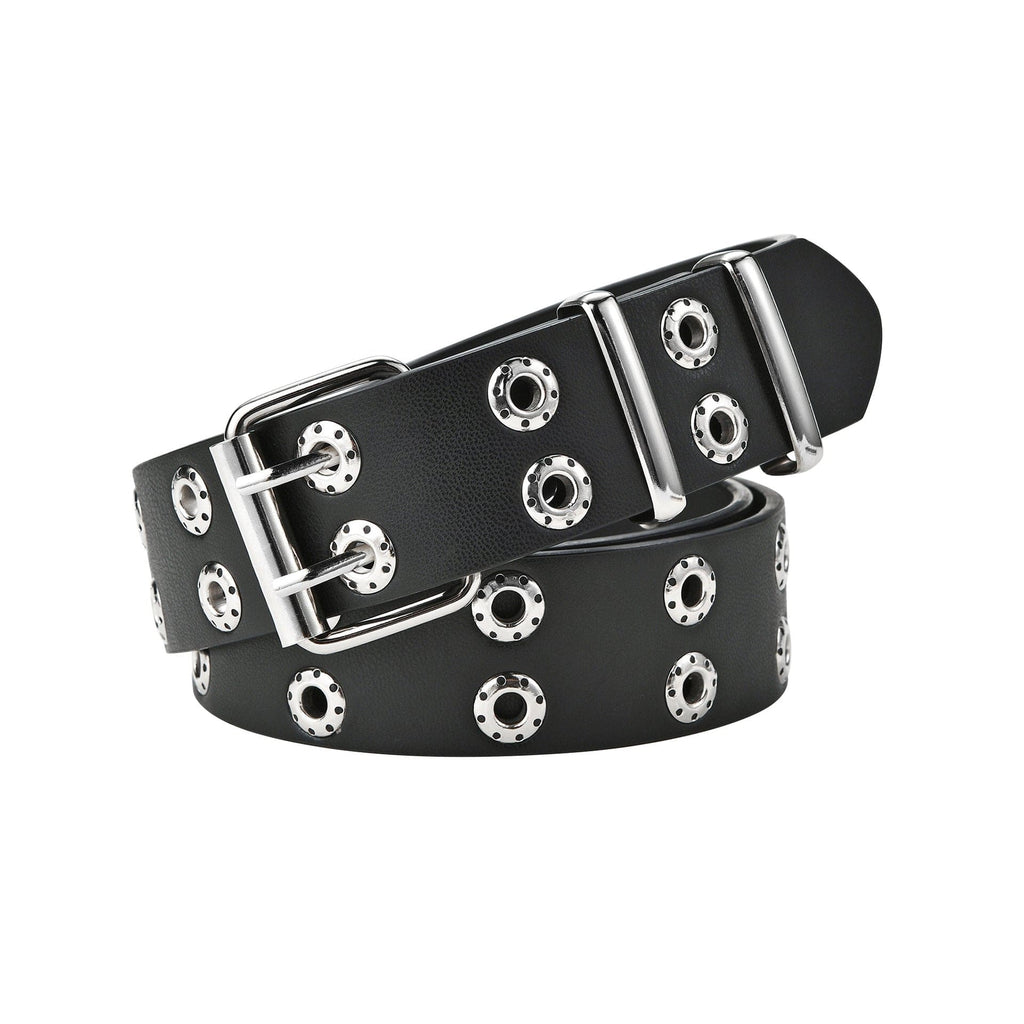 Kobine Men's Punk Metal Circle Belt