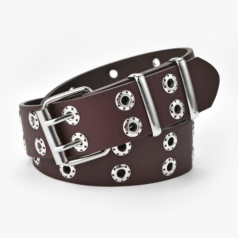 Kobine Men's Punk Metal Circle Belt