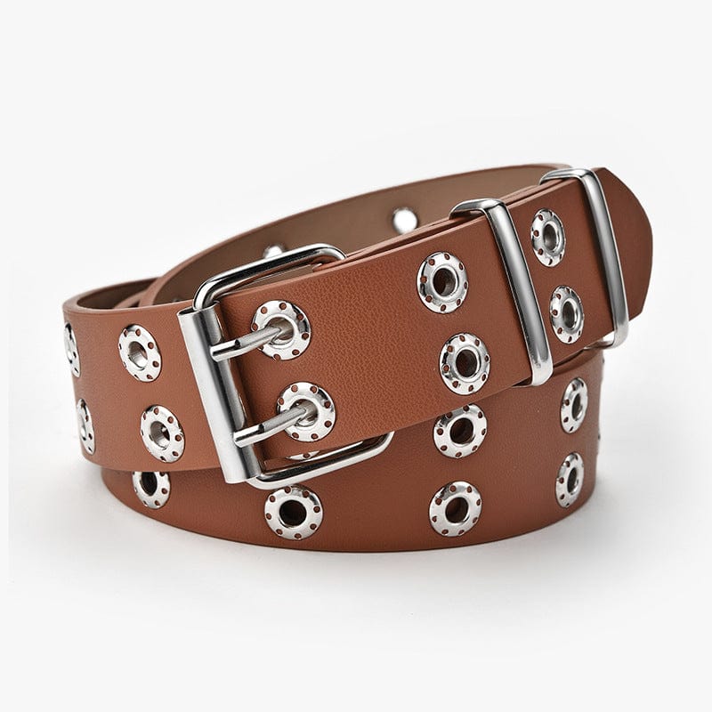 Kobine Men's Punk Metal Circle Belt