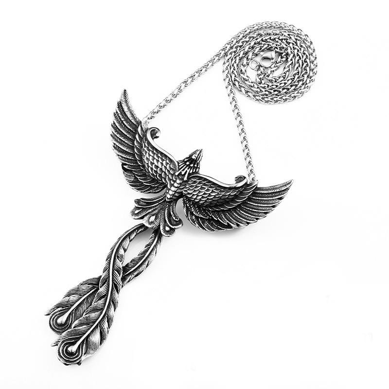 Men's Punk Nirvana Phoenix Feather Necklaces