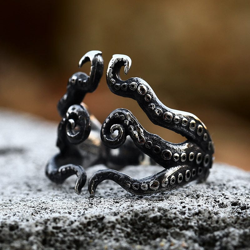 Kobine Men's Punk Octopus Tentacle Ring