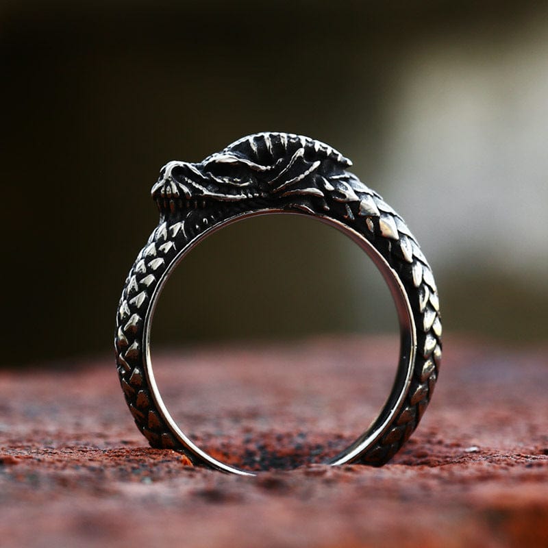 Kobine Men's Punk Ouroboros Ring