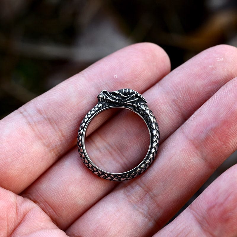 Kobine Men's Punk Ouroboros Ring