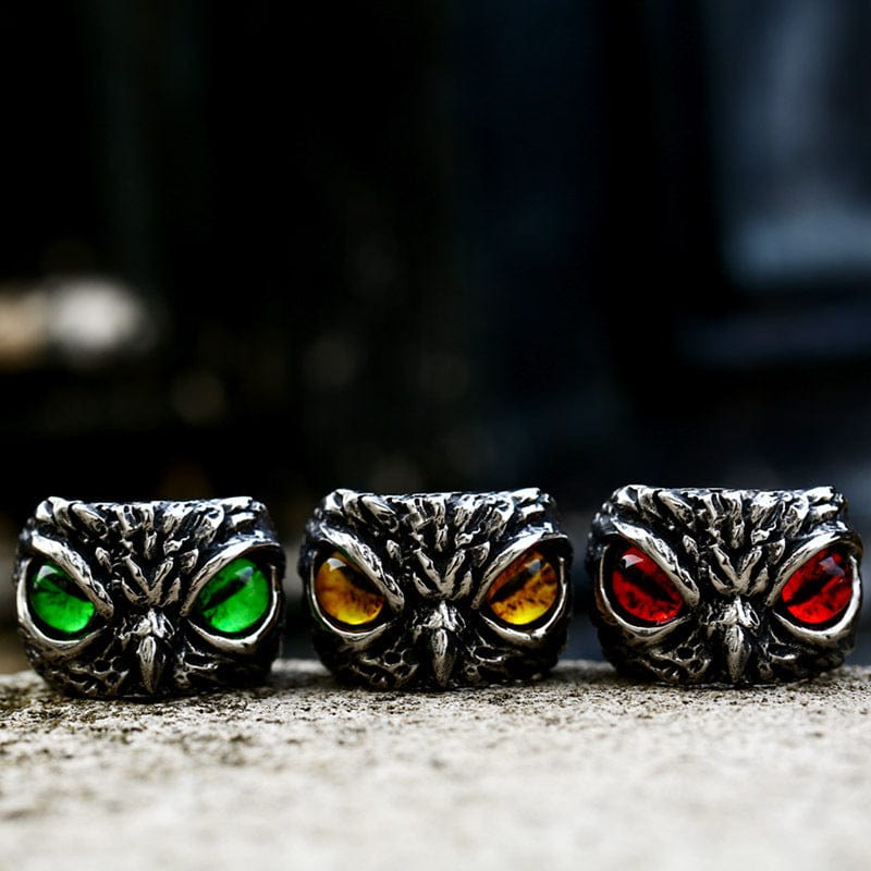 Kobine Men's Punk Owl Ring