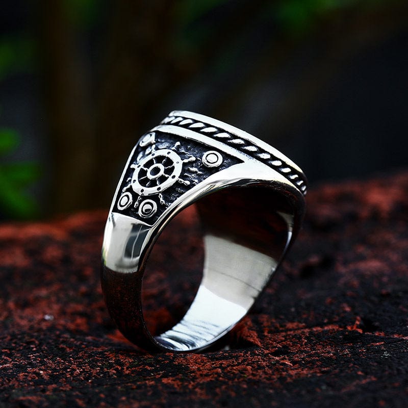 Kobine Men's Punk Pirate Skull Ring