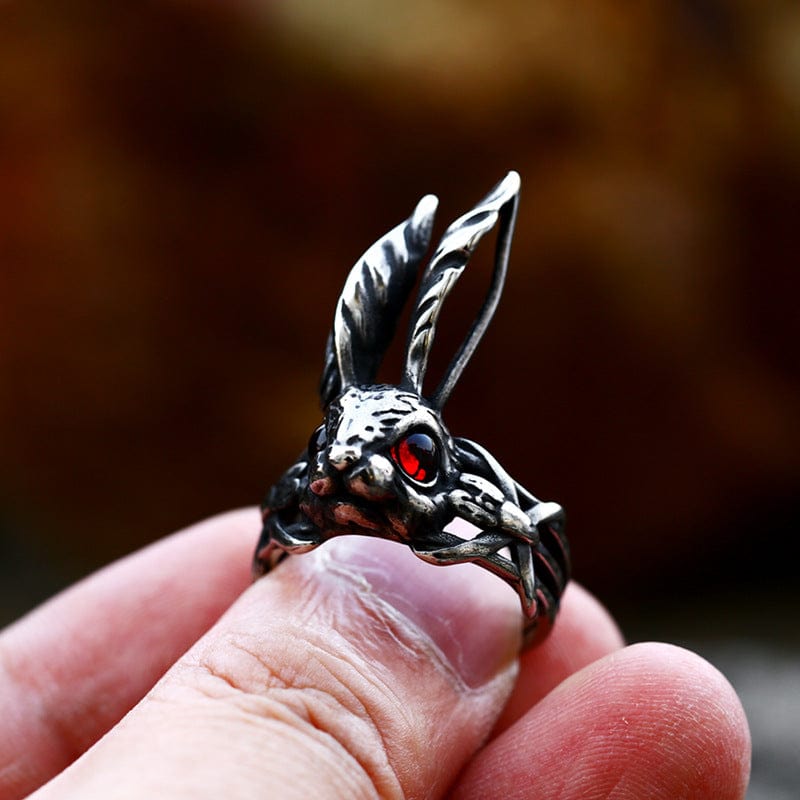 Kobine Men's Punk Rabbit Ring