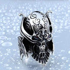 Men's Punk Red Eyes Skull Rings