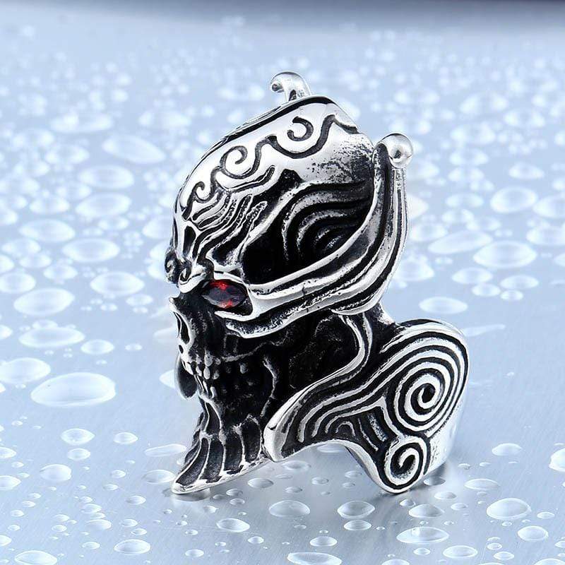 Men's Punk Red Eyes Skull Rings